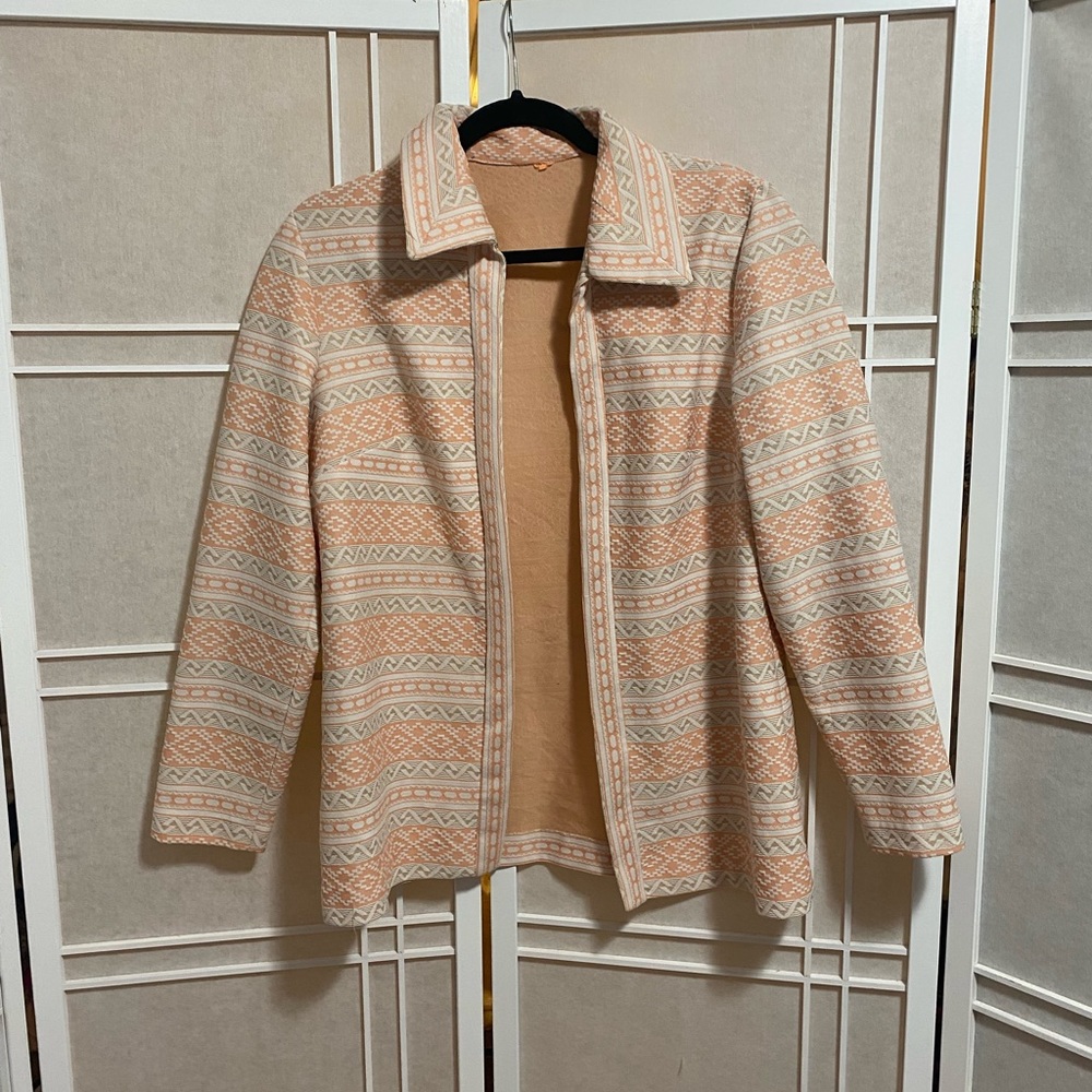 Vintage handmade 1960s coral coat size M